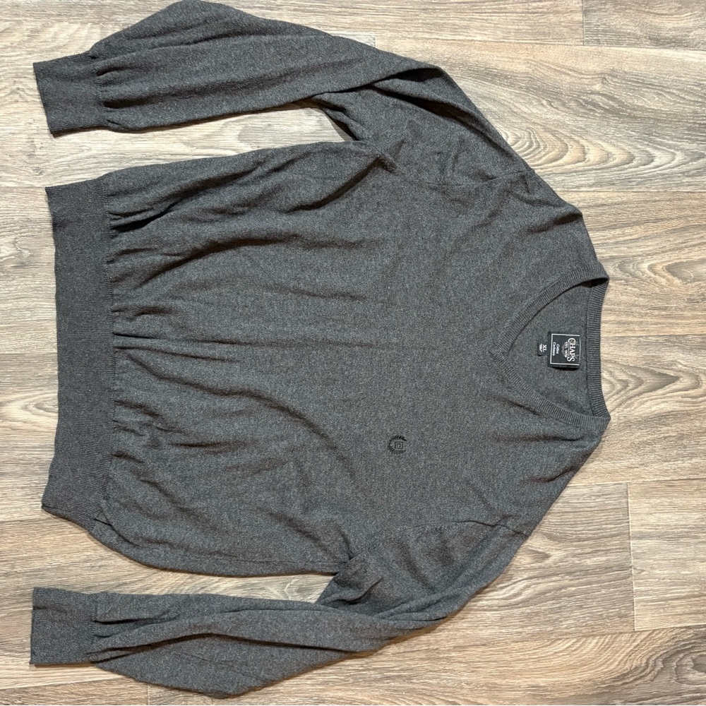 Chaps Charcoal V-Neck Sweater